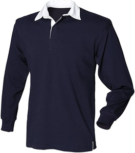 Camiseta de Manga Larga para Jugadores de Equipo, 100% Algodón, Personalizada, Transpirable, Antibacteriana, de Secado Rápido, para Rugby - Product Image 1