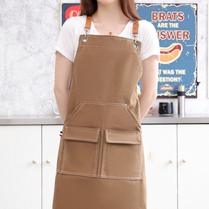Tablier de soudage en toile de haute qualité, réglable, robuste, pour hommes, avec grandes poches, tablier de travail pour chef, jardinage, barbecue - Product Image 4