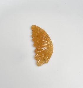 Natural Orange <b>Aventurine</b> Hand Carved Leaf Gemstone | Fancy Loose Carved Stone for Jewelry Making Wholesale - Product Image 1