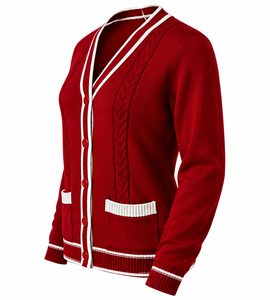 Logos brodés de qualité supérieure sur des pulls à col en V pour les sororités/fraternités/écoles/collèges/universités, logos sur des cardigans - Product Image 2