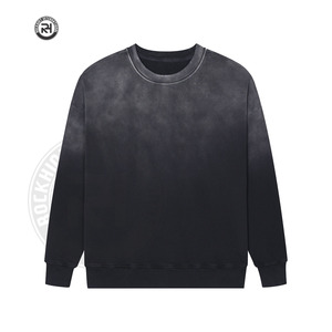 เสื้อสเวตเชิ้ตผ้าฟลีซย้อมสีเอซิด 100% ผ้าฝ้าย ทรงลำลอง สำหรับผู้หญิงและผู้ชาย ไม่หดตัว ใส่สบาย เหมาะสำหรับฤดูหนาว ลดราคาพิเศษ - Product Image 1