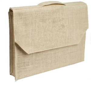 Bolsa de Mensajero para Portátil de Yute Natural con Logotipo Personalizado, Maletín para Portátil de Oficina Ecológico y Duradero - Product Image 5