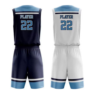 Conjunto de Camiseta y Pantalones Cortos de Baloncesto para Hombre, Bordado, Transpirable, Antibacterial, Diseño Personalizado, Tallas Grandes, Estampado - Product Image 2