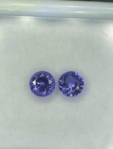 6.50MM round brilliant cut natural aa tanzanite gemstone.tanzanite round pair.tanzanite <b>couple</b>. - Product Image 5