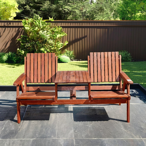 Banco de Patio de madera maciza moderno personalizado estilo granja muebles de exterior impermeables de alta calidad duraderos para hoteles parques - Product Image 1