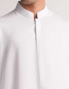 ชุดลำลองผู้ชายแบบ Thobe / Thawb สไตล์ซาอุดิอาระเบีย แขนยาว ความยาวระดับข้อเท้า ผ้าฝ้าย ระบายอากาศได้ดี น้ำหนักเบา ชุดมุสลิมสำหรับเดือนรอมฎอน ตะวันออกกลาง - Product Image 2