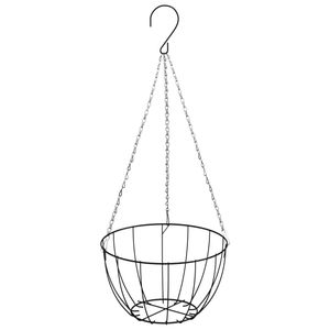 Jardinière suspendue en acier noir avec revêtement en poudre, paniers suspendus en fibre de coco et accessoires - Product Image 5