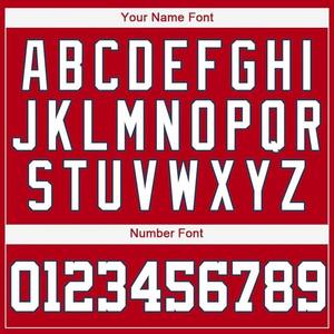 Maillot de football personnalisé rouge, blanc et bleu marine, respirant, en polyester, à manches courtes, uniforme d'équipe, sublimation, t-shirt de sport - Product Image 3