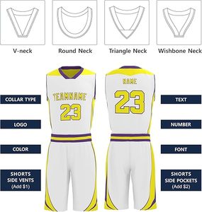 Ensemble d'uniformes de basket-ball respirants à manches courtes de haute qualité pour hommes, avec logo personnalisé, en vente en ligne - Product Image 3