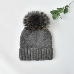 Premium 100% Cotton Casual <b>Slouchy</b> Bobble Pom Pom <b>Beanie</b> Adjustable Winter Skull Cap Breathable Luxury Knit - Product Image 2