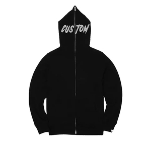 Men's 100% Cotton Full Zip Hoodie Windproof Breathable Fleece Sweatshirt Winter Streetwear - Product Image 6