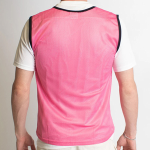 Premium Quality Custom Printed Neon Pink Breathable Mesh Soccer <b>Training</b> <b>Bib</b> Vest Sialkot Factory Direct Teamwear Manufacturer - Product Image 2