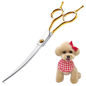 "Premium Gold-Plated Hair Cutting and Styling Scissors <b>Set</b> with Thinning Shears Straight Razor & Case - Product Image 2