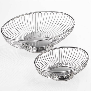 Metal <b>Bread</b> Storage <b>Basket</b> With Liner Iron Wire - Product Image 3