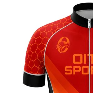 Red Orange Cycling Jersey for Men Short Sleeve Bike Shirt Athletic Breathable Lightweight <b>Road</b> Cycling Wear Outdoor Sports Ap - Product Image 5