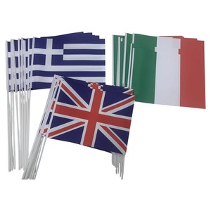 Drapeaux d'extérieur rectangulaires portables en polyester avec mât en acrylique, imprimés numériquement, pour activités promotionnelles - Product Image 2