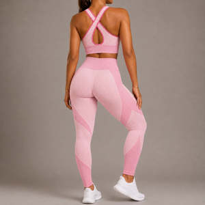 Conjunto de Yoga de 3 Piezas Personalizado para Mujer: Sujetador Ajustable, Leggings de Cintura Alta con Efecto Push-Up, Ajuste Delgado, Elástico en Cuatro Direcciones, de Secado Rápido - Product Image 6