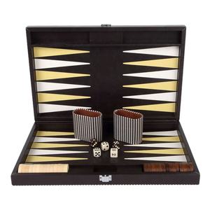 Premium Quality Backgammon Box <b>Set</b> PU Leather Navy Blue Western Customizable Casual <b>Chess</b> <b>Board</b> for Entertainment - Product Image 1