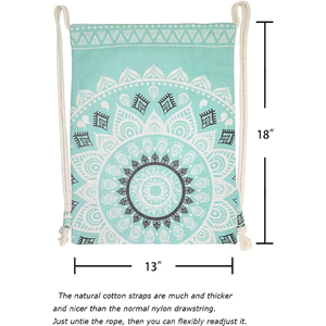 2026 Sublimated <b>Drawstring</b> <b>Backpack</b> String Bag Casual Outdoor Sports Gym Beach Daypack Draw String Bags - Product Image 4