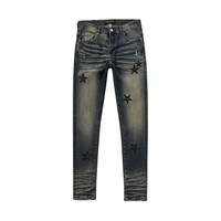 Jean en denim élégant pour homme, taille haute, tricoté, coupe droite, décontracté, pour les escapades du week-end et le confort quotidien, ODM, écologique, livraison rapide