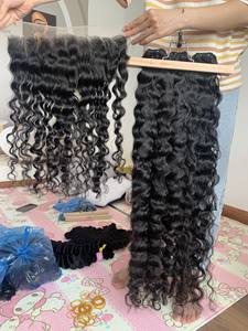 Extensiones de cabello humano recto trama de cabello humano virgen largo natural real de trama de máquina de larga longitud - Product Image 3