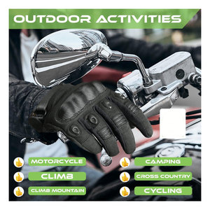 Gants de moto pour hommes et femmes, gants de course sportive à doigts entiers compatibles avec les écrans tactiles, pour moto, conduite automobile, BMX, VTT, ATV - Product Image 5
