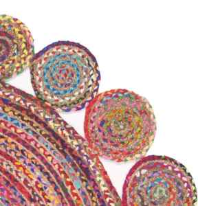 Hand braided & Stitched carpets made of Jute & cotton Washable Area <b>Rugs</b> for Bedroom & Living Room - Product Image 2