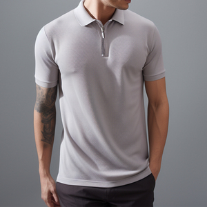 Camisa de Hombre de Manga Corta, Diseño Nuevo y Personalizado, de Alta Calidad, Antiarrugas, Tejido Sólido, con Bolsillo, Verano, Poliéster/Algodón, Superventas - Product Image 1