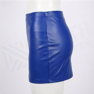 Jupe crayon mini en similicuir pour femme, couleur unie, style brillant et sexy, toutes saisons, taille normale - Product Image 3