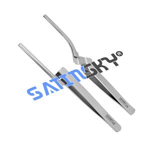 Juego de 2 pinzas de papel articuladas, soporte recto curvo para restauración dental, laboratorio Dental de acero inoxidable recto dentado - Product Image 1
