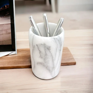 Porte-crayons en marbre de haute qualité, fait main, cadeaux promotionnels de bureau, organisateur de bureau, porte-stylos fait main - Product Image 3