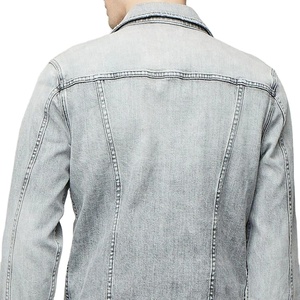 Rugged <b>Men</b> <b>Denim</b> <b>Jacket</b> Stand Front Streetwear Fashion Stylish Casual Outerwear Durable Stitching Soft Cotton Fabric Modern Fit - Product Image 4