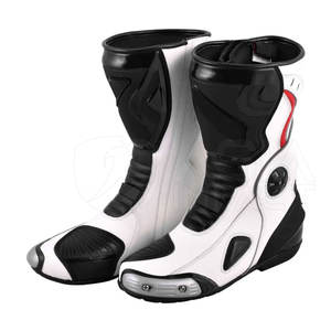 Chaussures de moto personnalisées les plus vendues, en cuir véritable, imperméables, confortables, antidérapantes, bottes de moto OEM pour hommes - ÉCHANTILLON GRATUIT - Product Image 1