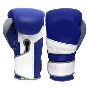 Professional Durable Leather MMA Boxing Gloves Non-Slip Adjustable <b>Wrist</b> <b>Strap</b> Hook Loop Closure for Adult Training-Custom - Product Image 2