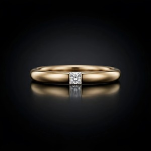 Anillo de compromiso con diamante de laboratorio de corte princesa de diseño moderno, con certificado IGI y claridad VVS para mujer - Product Image 1