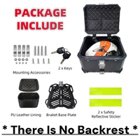 Nouveaux produits Boîte arrière en alliage d'aluminium 45L pour motos Boîte arrière en métal pour moto Boîte de rangement pour moto Top Case