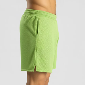 Pantalones Cortos de Malla para Hombre en Verde Neón, Ultraligeros, Transpirables, para Entrenamiento, de Secado Rápido, Ropa Deportiva, MOQ Bajo Personalizado - Product Image 2