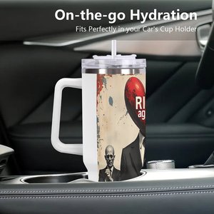 Vaso Térmico Grande de Acero Inoxidable de 40oz con Popote para Iniciativas de Cultura Corporativa - Product Image 3
