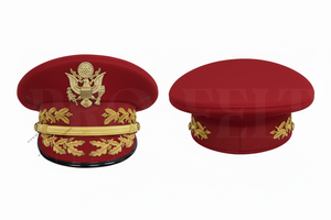 Custom Color & Size Embroidered Peak <b>Cap</b> Gold Leaf Design Adjustable Formal Uniform Apparel High Quality Soft Comfortable <b>Caps</b> - Product Image 4