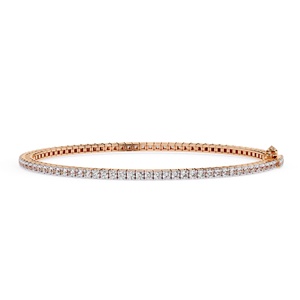 Elegante Brazalete de Diamantes Cultivados en Laboratorio con Corte Redondo, Oro Sólido de 14K IGI para Boda o Compromiso, OEM/ODM Disponible - Product Image 3