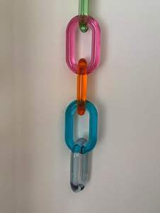 Cadena de eslabones de resina de colores nuevos Candy Color, enlaces personalizables y los mejores colores, cadena de eslabones para decoración de la oficina en casa. - Product Image 2