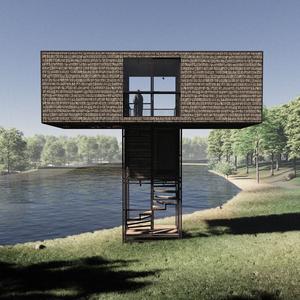 Casa Prefabricada Industrial LCB02 de 20 Pies, Diseño Personalizado, Económica, en Oferta, 40m2, 100% Ecológica, Pabellón Modular - Product Image 1