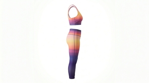 Custom Made Logo Front Solid Reversible Plus Size Women Yoga Sets Mid Elastic Waist Adjustable Breathable Bulk Quantity - Product Image 4