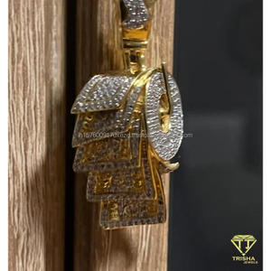 Exclusive Hip Hop Money <b>Stack</b> Pendant with Fully Flooded Lab Grown Diamond Setting and Silver Finish - Product Image 2