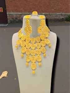 Ensemble de bijoux pour femmes AWAIS HOUSE S274-71 plaqué or 6g - Collier Bracelet Style Hip Hop avec accents de diamants Infinity - Product Image 2