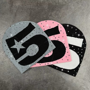 Bonnet d'hiver unisexe personnalisé 100% laine respirant broderie 3D revers ajustable style décontracté urbain - Product Image 1