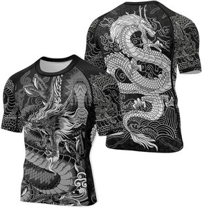 Custom Design Men's Long Sleeve Rashguard BJJ Compression Wear 100% Polyester Premium Quality OEM Service <b>Heat</b>-Transfer Printed - Product Image 1