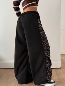 Unisex <b>Summer</b> Holiday Couple's Vintage Swear-Textured Loose Flat Front Parachute-Style 100% Cotton Cargo <b>Pants</b> for Women - Product Image 5