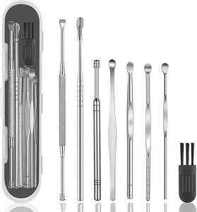 Kit de Extracción de Cera de Oídos Seguro con Limpiador en Espiral de Silicona Suave y Herramientas de Acero Inoxidable para un Cuidado de la Higiene del Oído Delicado y Eficaz - Product Image 1