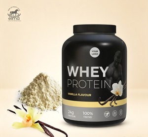 Eima Whey <b>Protein</b> Powder Vanilla Flavour 24g <b>Protein</b> Per Serving 100% Tested Food Grade Plastic Container - Product Image 1